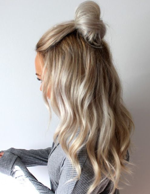 Tips For Getting Loose Beachy Waves | Icy Blonde Half Up Top Knot | Hair  Styles, Real Hair Wigs, Long Hair Styles Within Most Recently Icy Blonde Beach Waves Haircuts (View 6 of 25)
