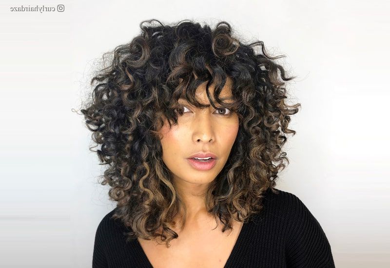 Top 27 Layered Curly Hair Ideas For 2022 With Regard To Current Layered Curly Medium Length Hairstyles (View 1 of 25)