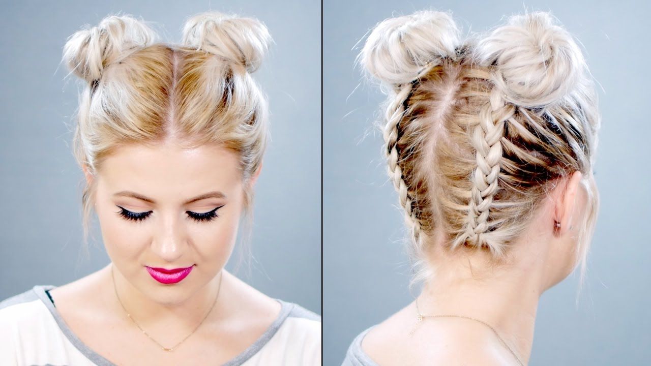 Totally Trendy: 9 Step By Step Space Bun Hairstyles For All Hair Lengths Pertaining To Latest Layered Medium Length Hairstyles With Space Buns (View 6 of 25)