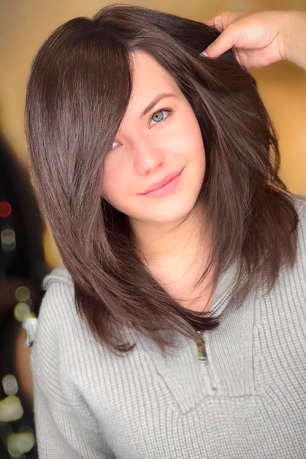 Untraditional Lob Haircut Ideas To Give A Try | Lovehairstyles Regarding Most Current Side Parted Angled Chocolate Lob Haircuts (View 7 of 25)