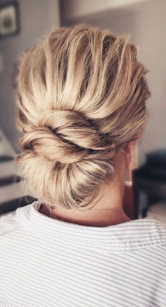 Updo Hairstyles For Your Stylish Looks In 2021 : Effortless Updo Throughout Newest Twisted Buns Hairstyles For Your Medium Hair (View 12 of 25)