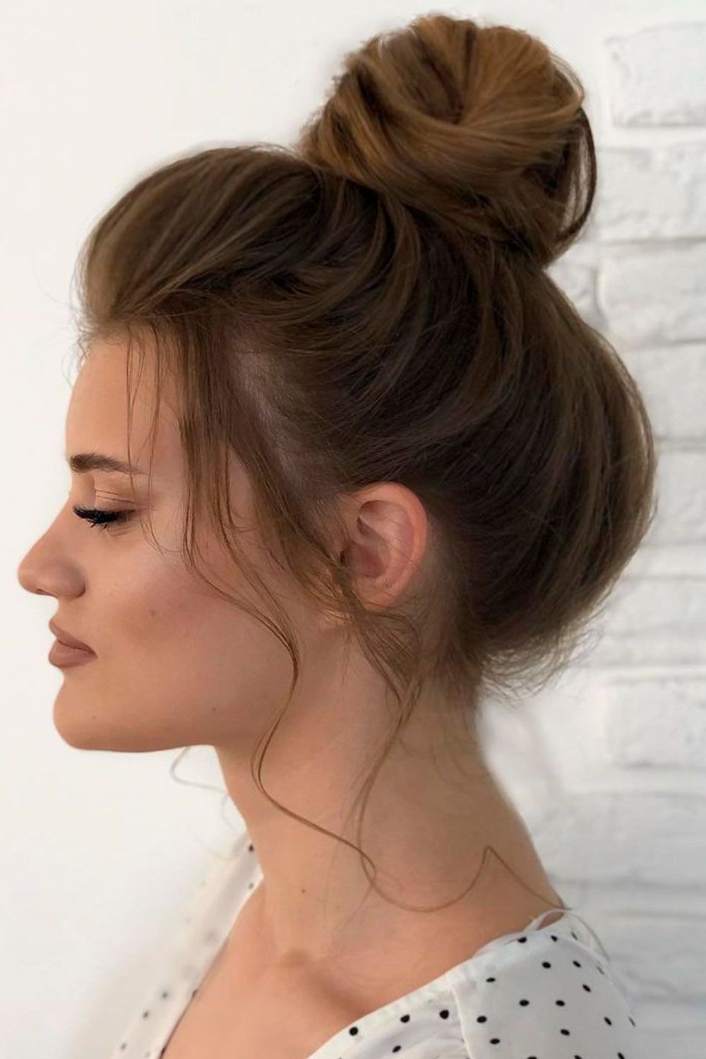 Updos For Medium Length Hair | Lovehairstyles Regarding Most Current Medium Length Hairstyles With Top Knot (View 25 of 25)