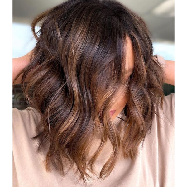 Warm Balayage Formulas For Brunettes – Behindthechair Within Latest Layered Haircuts With Warm Balayage (View 14 of 25)