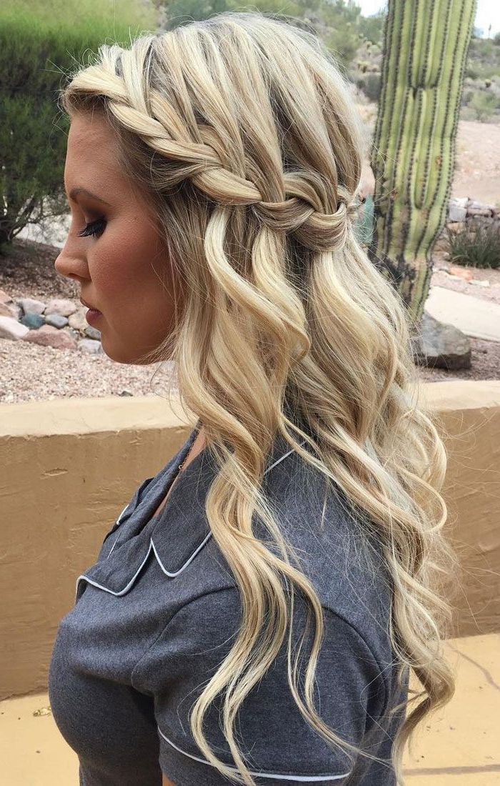 Wedding Hairstyles Half Up Half Down : Looking For Boho Effortless And  Casual Hairstyle From Pro… | Wedding Hairstyles Bridesmaid, Hair Styles,  Wedding Hairstyles In Most Popular Braided Half Up Hairstyles For A Cute Look (View 2 of 25)