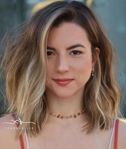 100 Best Haircuts For Women In 2023 – Women Haircuts – Women Hairstyle Regarding Stunning Messy Lob With Money Pieces (View 12 of 25)