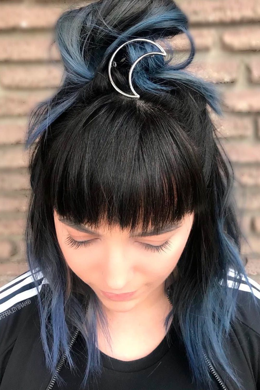 15 Hairstyles With Bun And Bangs | Lovehairstyles Throughout High Bun With A Side Fringe (View 19 of 25)