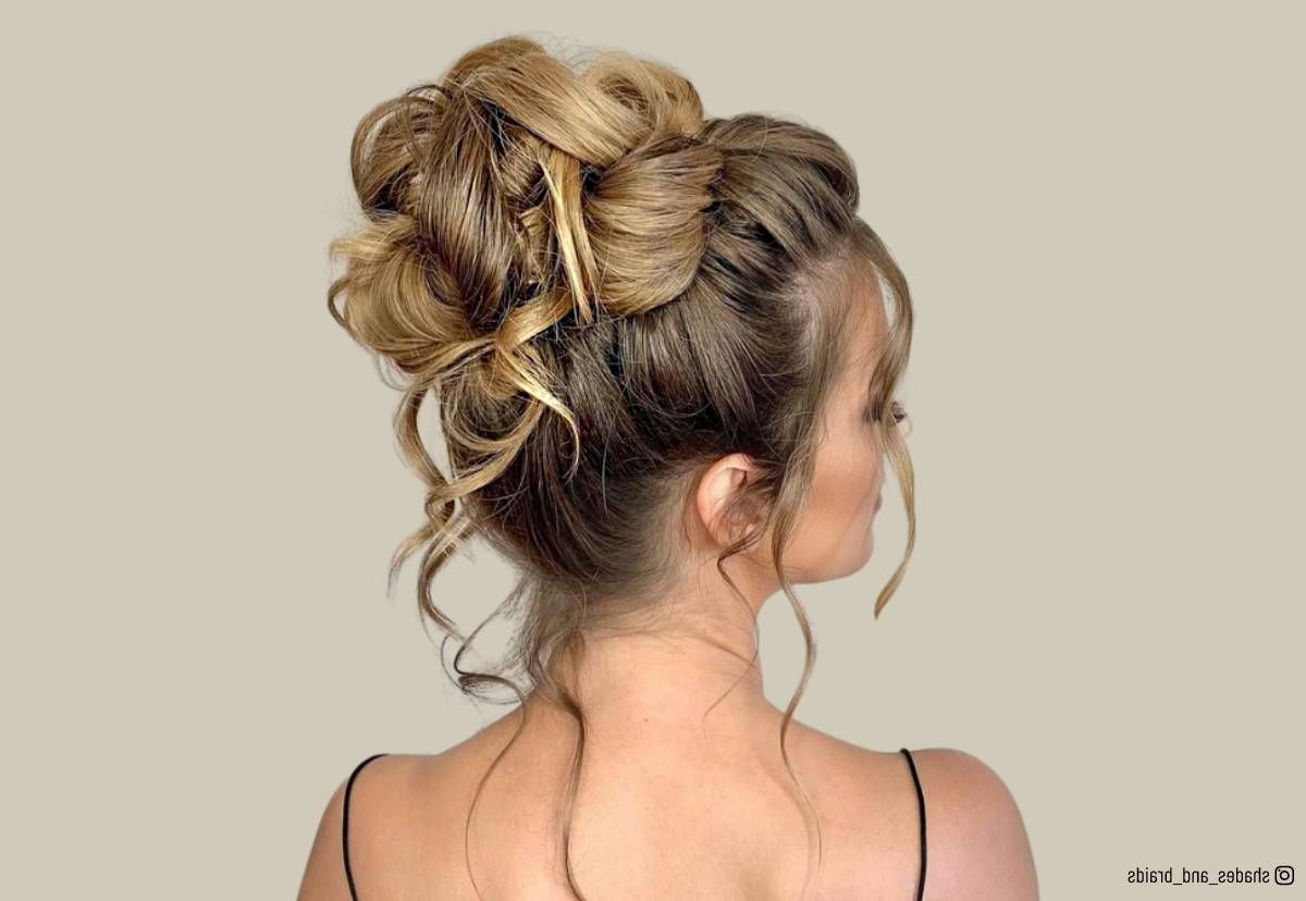 15 Prettiest Prom Updos For Long Hair For 2023 In Chunky Twisted Bun Updo For Long Hair (Photo 13 of 25)