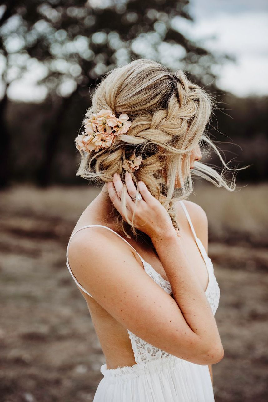 20 Side Bun Hairstyles For Your Wedding Regarding Undone Side Braid And Bun Upstyle (View 15 of 25)