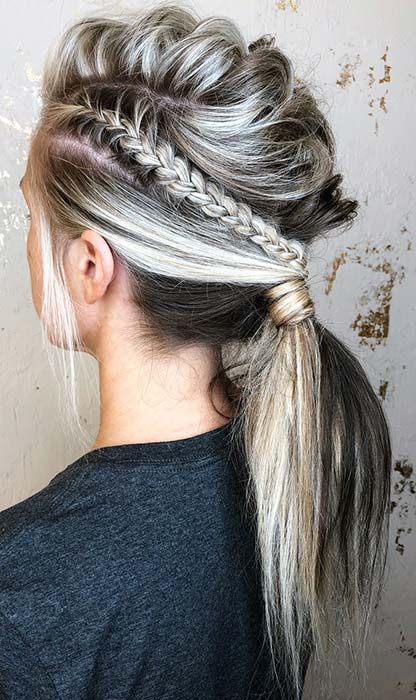 23 Mohawk Braid Styles That Will Get You Noticed – Stayglam Inside Twisted Mohawk Like Ponytail (Photo 7 of 25)