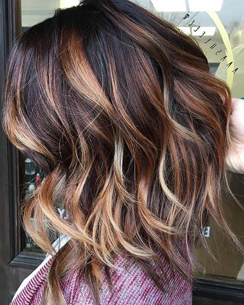 23 Stylish Lob Hairstyles For Fall And Winter – Stayglam For Lob Hairstyle With Warm Highlights (View 22 of 25)