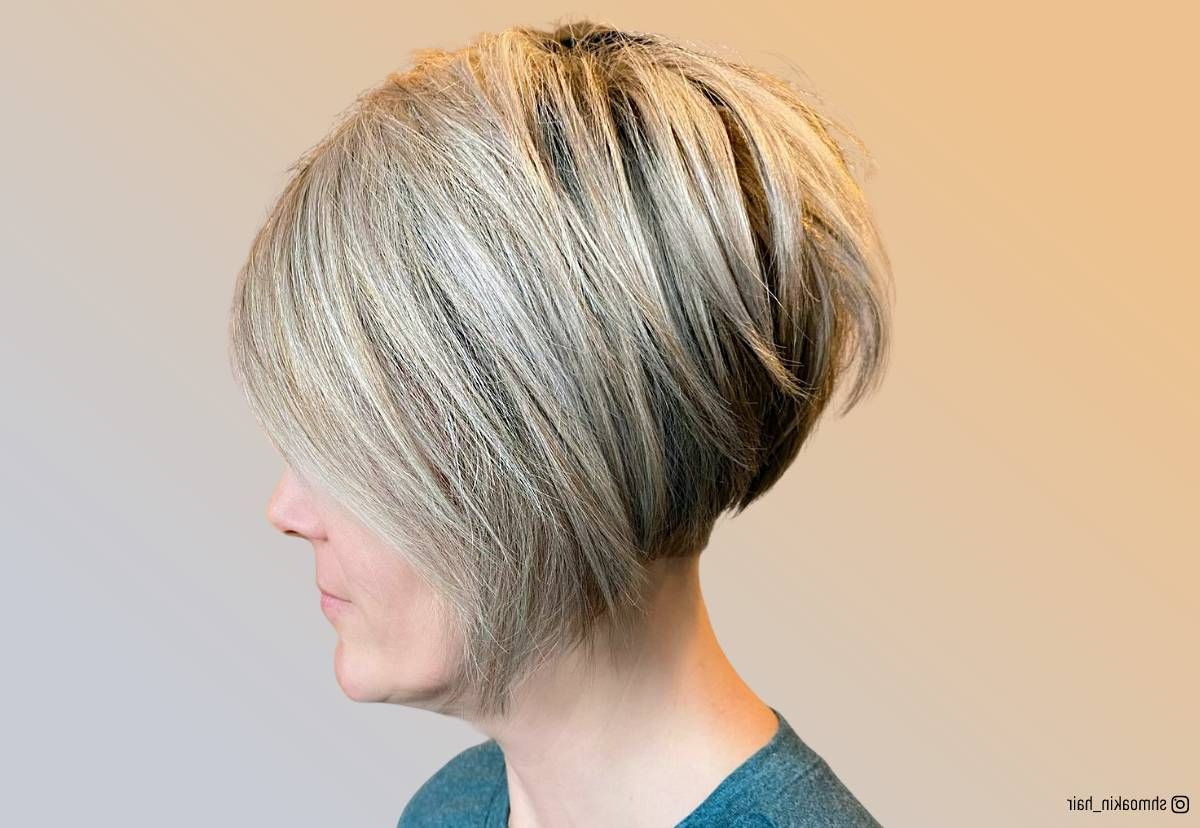 24 High Stacked, Inverted Bob Haircuts For Edgy, Dramatic Look Intended For Teased Edgy Bob (View 2 of 25)