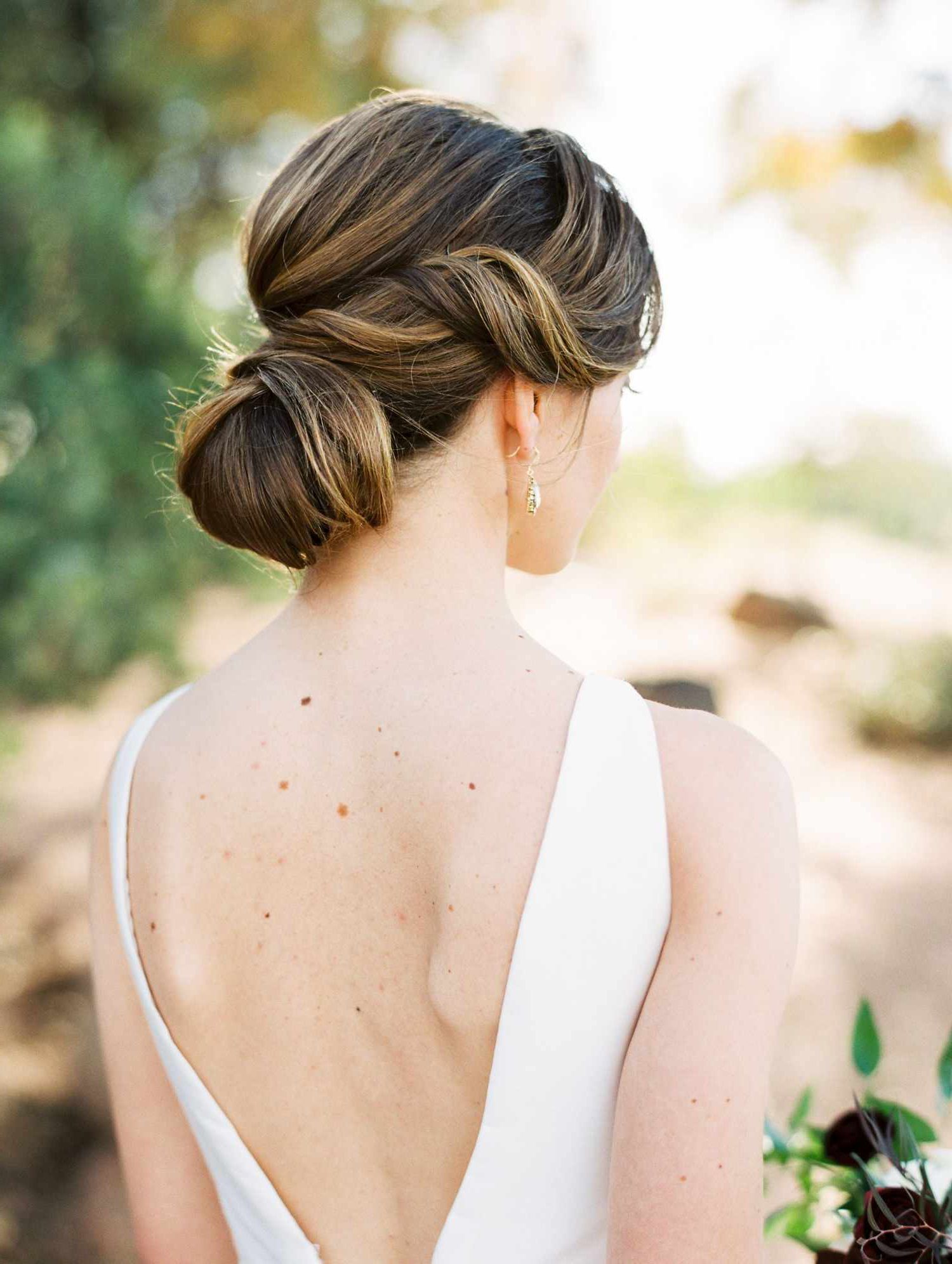 24 Low Bun Wedding Hair Ideas Intended For Low Chignon Updo (View 16 of 28)