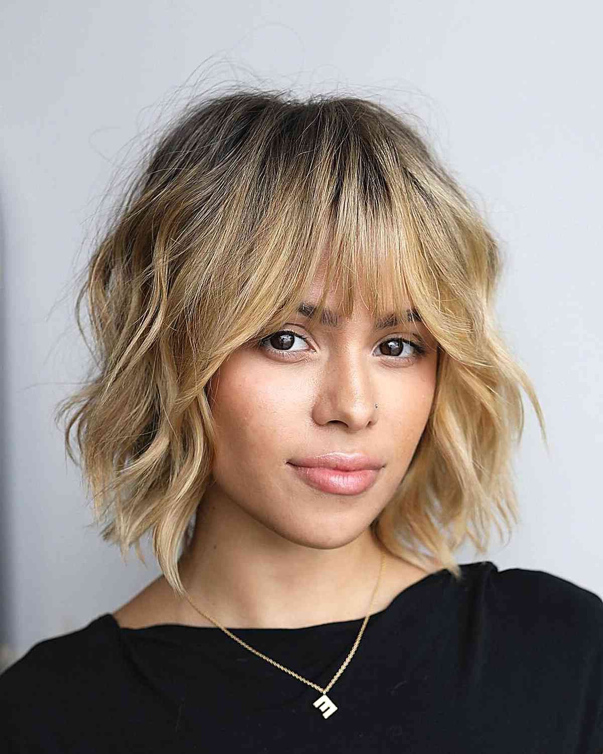 24 Volumizing Bobs With Bangs Women With Fine, Thin Hair Need To See Throughout Shaggy Bob Haircut With Bangs (View 17 of 25)