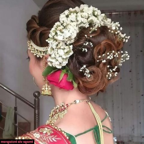 30 Best Floral Bridal Bun Hairstyles For This Wedding Season! – Wedbook |  Bridal Hair Images, Bridal Hair Inspiration, Bridal Hairstyle Indian Wedding With Bridal Flower Hairstyle (View 19 of 25)