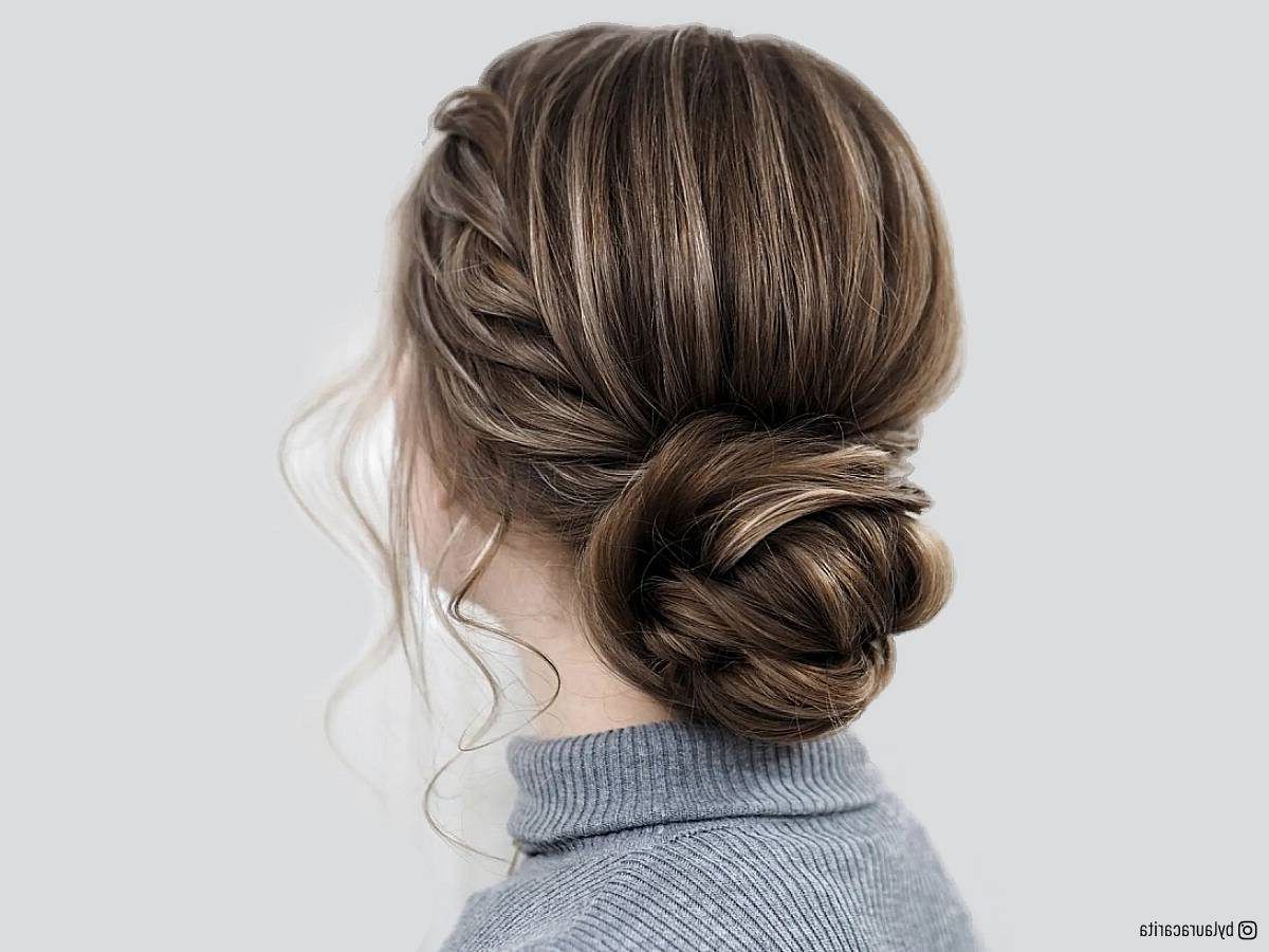 30 Cute & Easy Bun Hairstyles To Try In 2023 Inside Chunky Twisted Bun Updo For Long Hair (Photo 15 of 25)