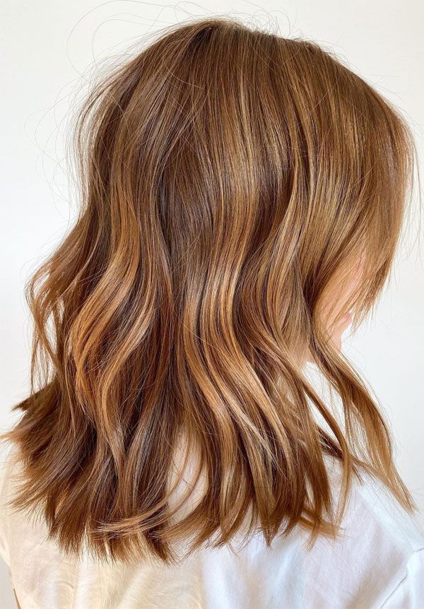 32 Beautiful Golden Brown Hair Color Ideas : Balayage Beauty Medium Length Pertaining To Most Recent Light Brown Medium Hair With Bangs (View 9 of 18)