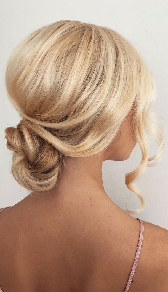 35 Best Prom Hairstyles For 2022 : Golden Blonde Twisted Low Bun Updo I  Take You | Wedding Readings | Wedding Ideas | Wedding Dresses | Wedding  Theme For Low Formal Bun Updo (View 15 of 25)