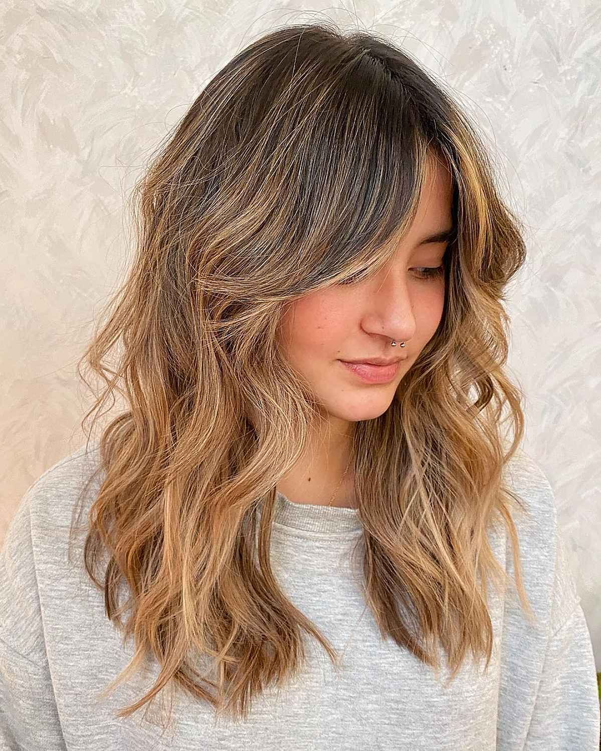 35 Coolest Shoulder Length Hair With Curtain Bangs You've Gotta See Within Latest Medium Hair With Long Curtain Bangs (View 10 of 18)