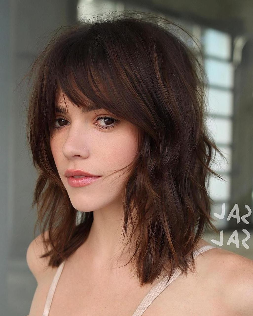 35 Stunning Ways To Wear Long Bob Haircuts In 2022 Intended For Most Recently Wavy Lob With Choppy Bangs (View 13 of 18)
