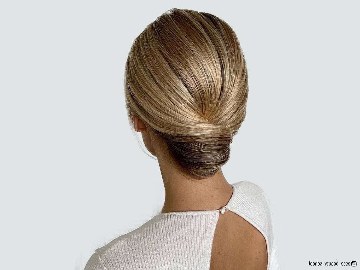 37 Simple Updos That Are Cute & Easy For Beginners Within Low Updo For Straight Hair (View 13 of 25)