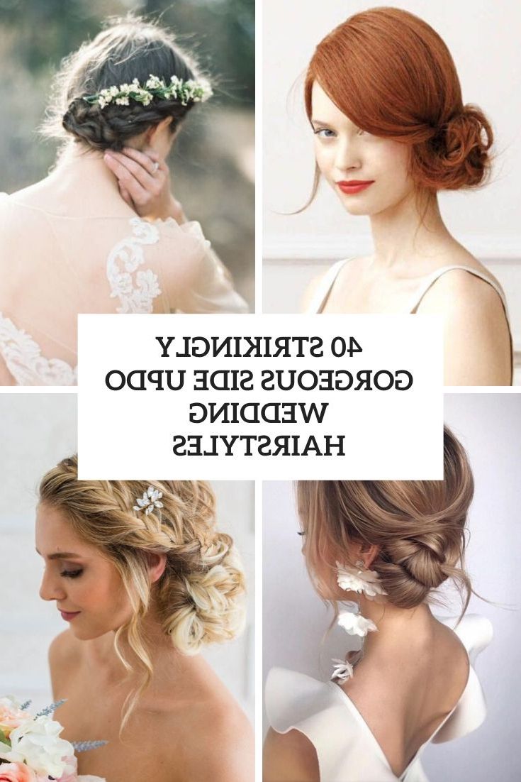 40 Gorgeous Side Updo Wedding Hairstyles – Weddingomania In Side Updo For Long Hair (Photo 4 of 25)