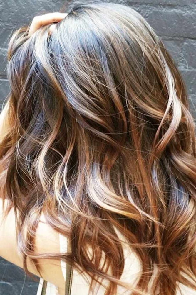 40 Medium Length Layered Hair – Ideas For Stunning 2023 Look | Long Shag  Haircut, Long Hair Styles, Hair Styles Pertaining To Long Brunette Shag With Subtle Highlights (View 9 of 25)