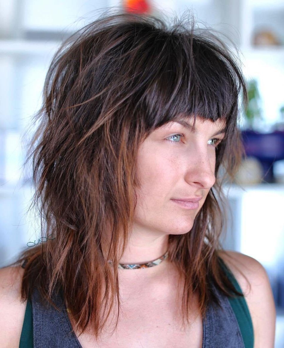 40 Modern Shag Haircuts For Women To Inspire Your Next Haircut For Most Current Long Bangs And Shaggy Lengths (Photo 18 of 18)