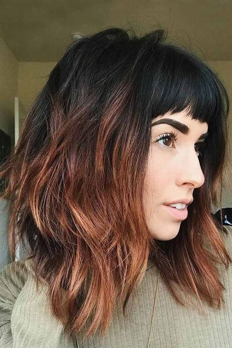 40 Trendiest Long Bob Haircuts With Layers And Bangs In Medium Bob With Long Parted Bangs (View 23 of 25)