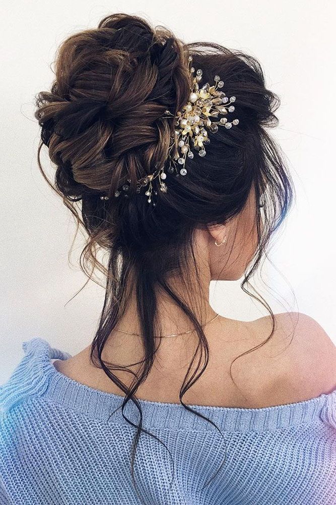 40 Ways To Wear Wedding Flower Crowns & Hair Accessories | Flower Crown  Hairstyle, Wedding Hair Flower Crown, Wedding Hairstyles With High Updo For Long Hair With Hair Pins (View 11 of 25)