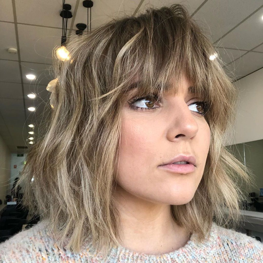 42 Trendiest Long Bob With Bangs + What To Consider Before Getting This In Most Current Wavy Lob With Choppy Bangs (Photo 11 of 18)