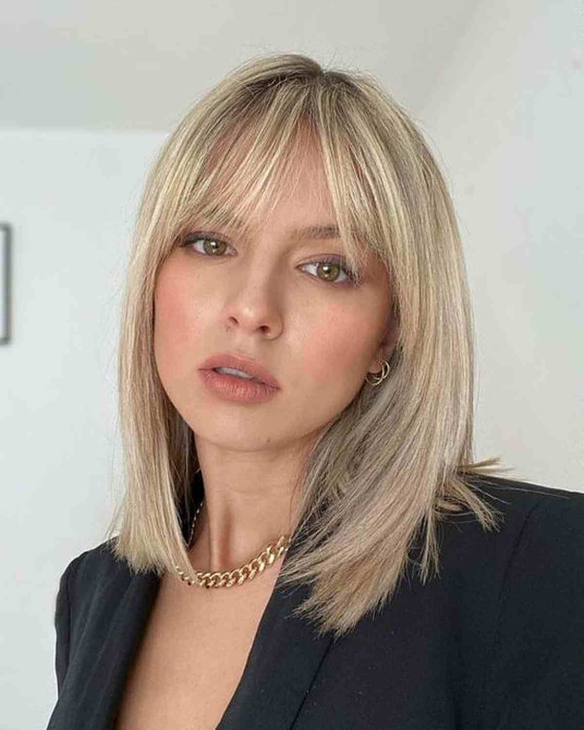 42 Trendiest Long Bob With Bangs + What To Consider Before Getting This Throughout Most Up To Date Smooth Long Bob With Asymmetrical Bangs (Photo 10 of 18)