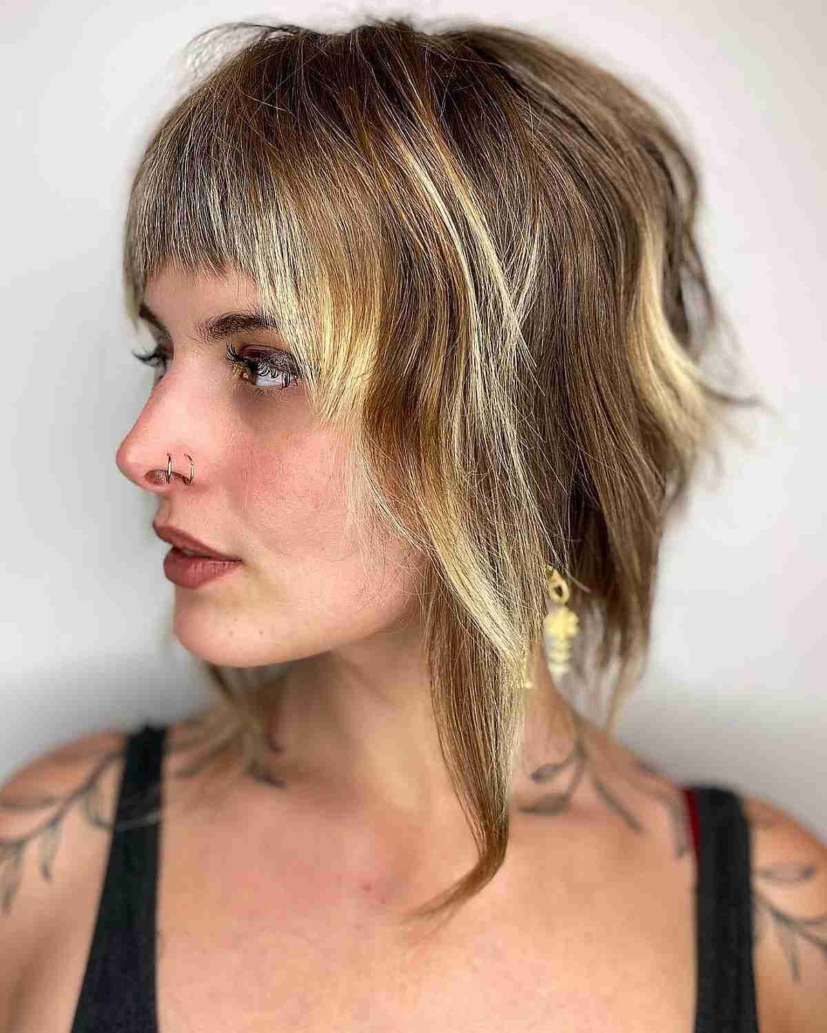 43 Chic Choppy Bangs For Women Within Most Up To Date Shoulder Grazing Mullet With Choppy Bangs (Photo 6 of 18)