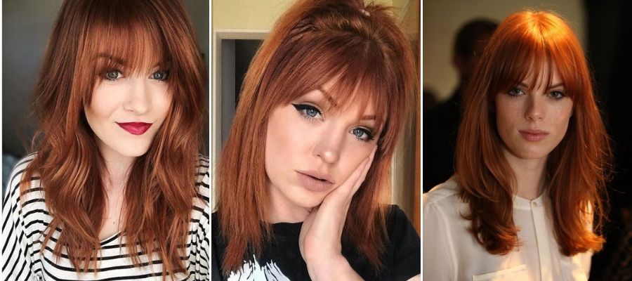 5 Medium Length Haircuts For Redheads To Rock – H2bar With Recent Lush Curtain Bangs For Mid Length Ginger Hair (Photo 17 of 18)