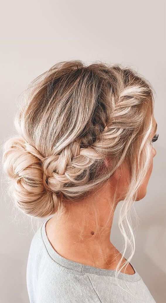 50 Amazing Ways To Style An Updo In 2022 : Fishtail Braided Updo For Boho Updo With Fishtail Braids (View 10 of 25)