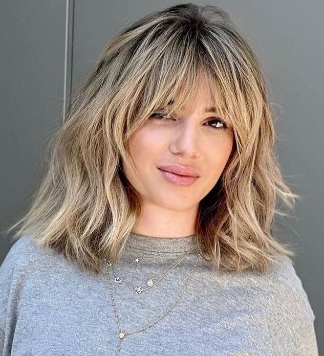 50 Best Styles For Medium Length Hair With Bangs – Hair Adviser | Medium  Length Hair With Bangs, Medium Length Hair Styles, Bangs With Medium Hair For Best And Newest Wispy Shoulder Length Hair With Bangs (View 5 of 18)