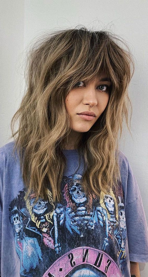 50 Cute Shag Haircut Ideas In 2022 : Bronde Balayage Mid Length Shag 1 –  Fab Mood | Wedding Colours, Wedding Themes, Wedding Colour Palettes Pertaining To Messy Shag With Balayage (View 15 of 25)