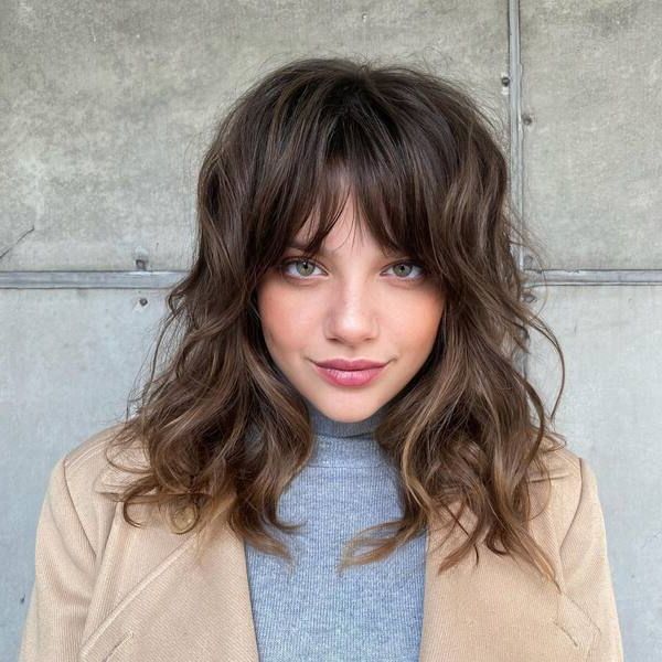 50 Ideas For Shag Haircut With Bangs For Women In 2022 Intended For Curtain Bangs And Shag Haircut (Photo 17 of 25)