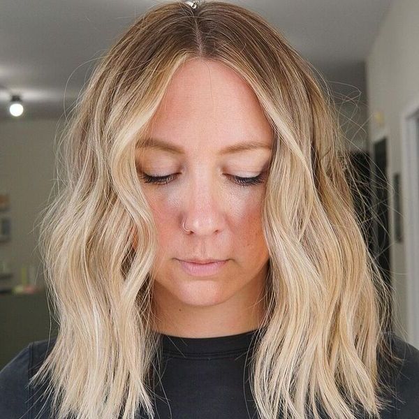 50 Irresistible Lob Hairstyles You Won't Be Able To Forget | All Women  Hairstyles In Stunning Messy Lob With Money Pieces (View 24 of 25)