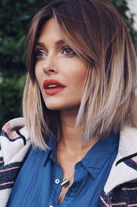 50 Stunning Short Hairstyles To Try At Your Next Appointment | Medium Hair  Styles, Long Hair Styles, Hair Highlights Inside Medium Bob With Long Parted Bangs (Photo 1 of 25)