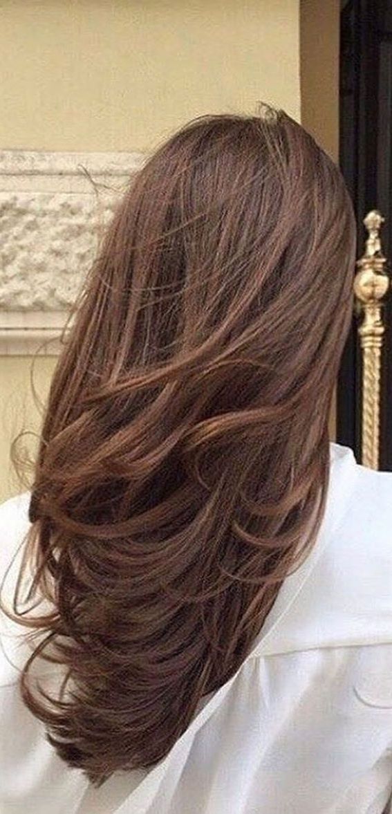 50 Stylish Brown Hair Colors & Styles For 2022 : Medium Brown With Caramel  Balayage Throughout Current Classy Brown Medium Hair (Photo 10 of 18)