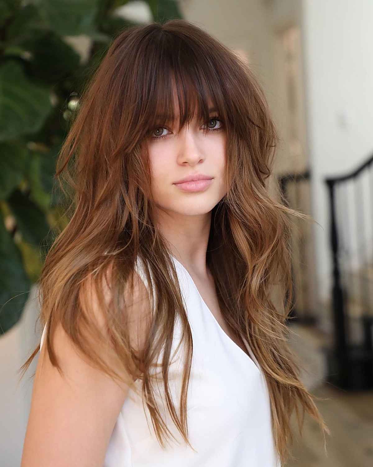 50+ Trendiest Long Shag Haircuts For The Ultimate Textured Look Regarding Recent Long Bangs And Shaggy Lengths (View 14 of 18)