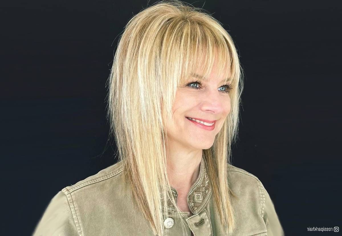 51 Low Maintenance Shaggy Haircuts With Bangs For Busy & Trendy Women Throughout Shag With Piece Y Bangs (View 9 of 25)