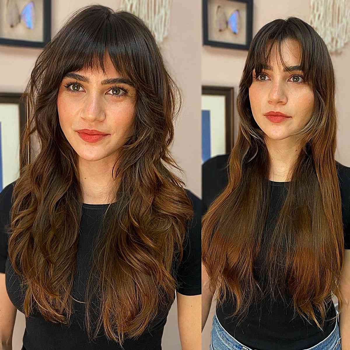 57 Coolest Long Shags With Bangs For A Trendy, New Look Intended For 2018 Long Bangs And Shaggy Lengths (View 4 of 18)