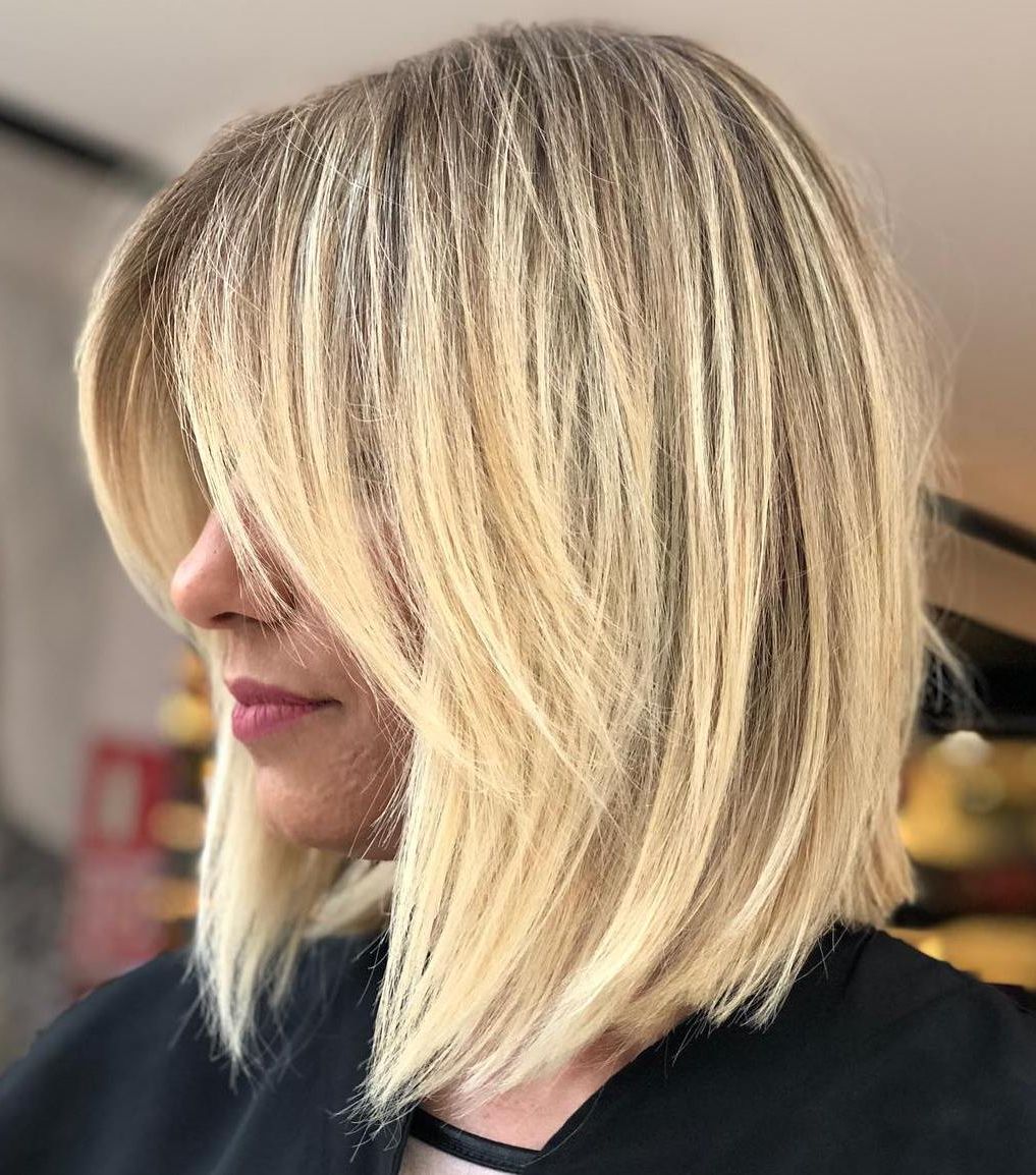 60 Best Bob Haircuts To Inspire Your Makeover In 2022 Within Medium Bob With Long Parted Bangs (View 10 of 25)