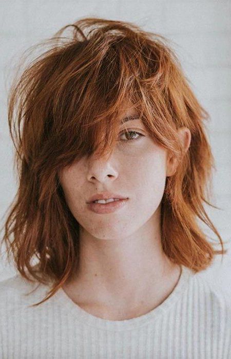 60 Best Shag Haircuts & Hairstyles For 2023 | Modern Shag Haircut, Short Shag  Hairstyles, Shag Haircut In Most Recent Shaggy Mid Length Hair With Massive Bangs (Photo 12 of 18)