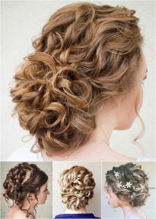 60 Easy Updo Hairstyles For Medium Length Hair In 2023 | Medium Length Hair  Styles, Medium Hair Styles, Medium Length Curly Hair With Regard To Updo For Long Curly Hair (View 15 of 25)
