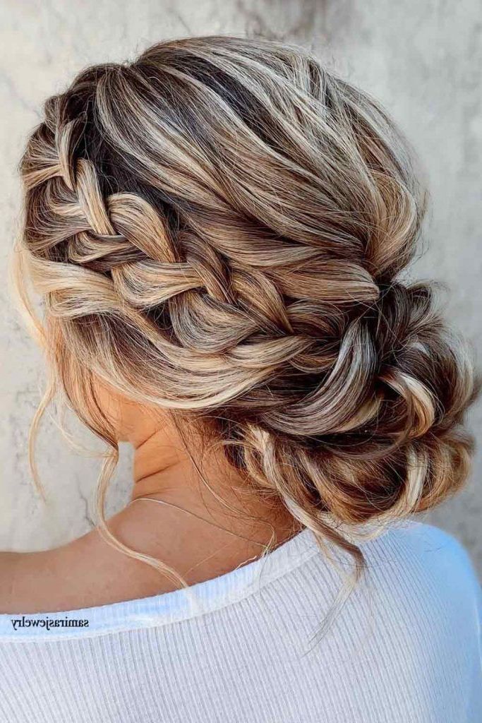 60+ Fun And Easy Updos For Long Hair | Lovehairstyles Within Undone Side Braid And Bun Upstyle (View 7 of 25)