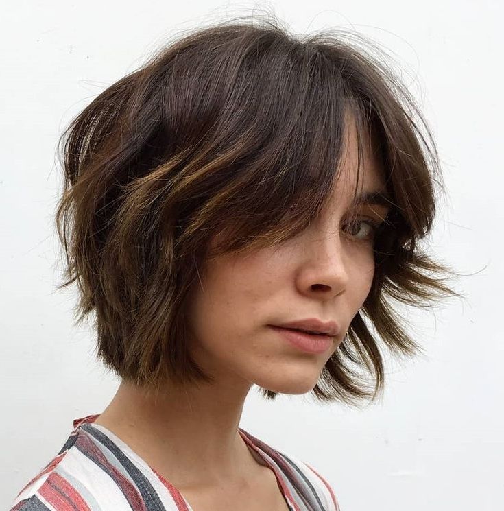 60 Most Beneficial Haircuts For Thick Hair Of Any Length In 2023 | Haircut  For Thick Hair, Thick Hair Styles, Shaggy Bob Hairstyles Inside Shaggy Bob Haircut With Bangs (Photo 11 of 25)