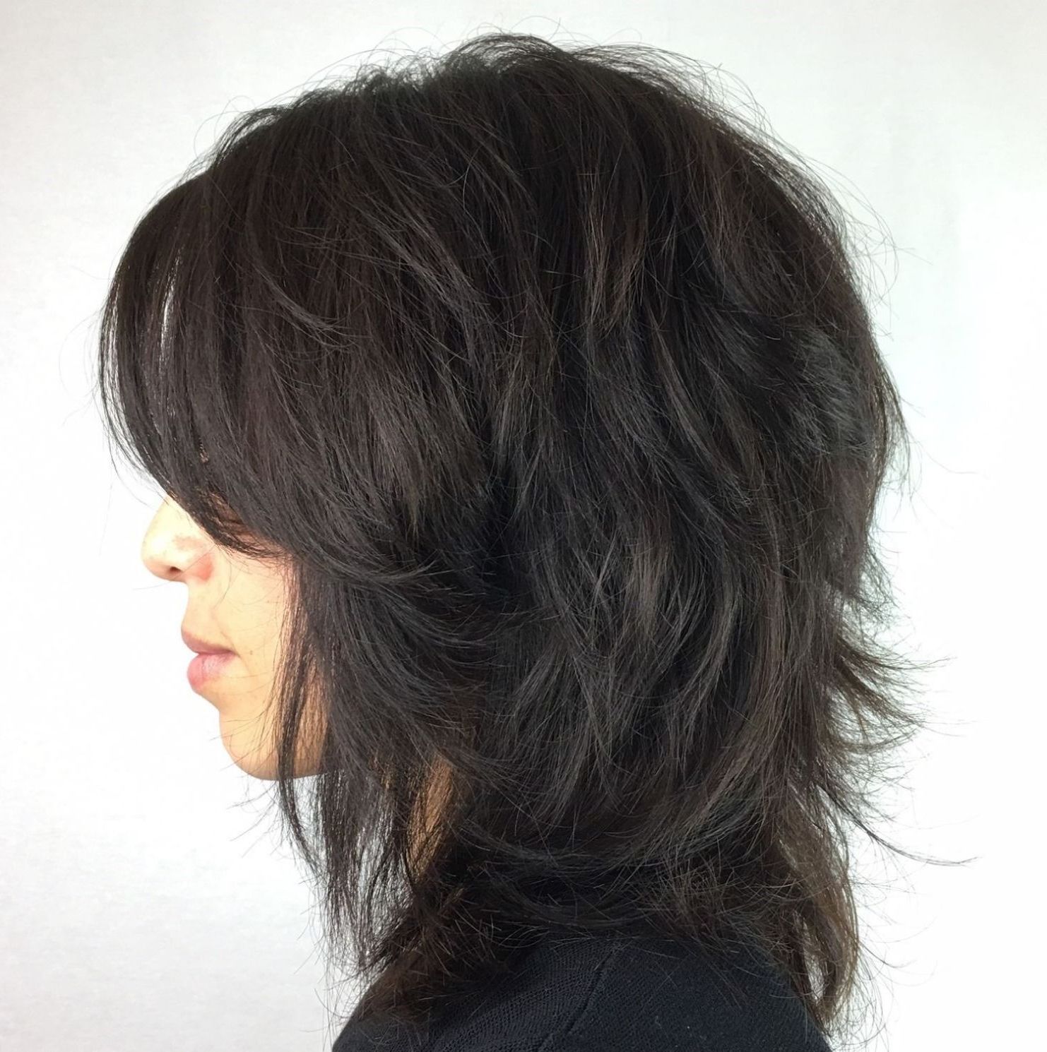 60 Most Universal Modern Shag Haircut Solutions For 2023 | Modern Shag  Haircut, Medium Shag Haircuts, Hair Lengths Intended For Most Recently Medium Shaggy Black Hair With Bangs (Photo 2 of 18)