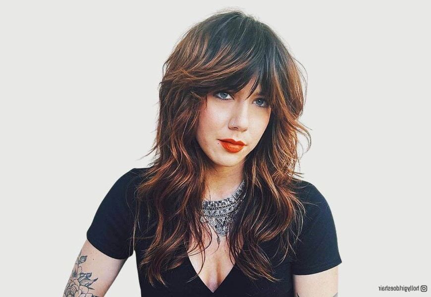 62 Cute Ways To Get Long Hair With Bangs Regarding Most Recently Charming Piece Y Bangs (View 17 of 18)